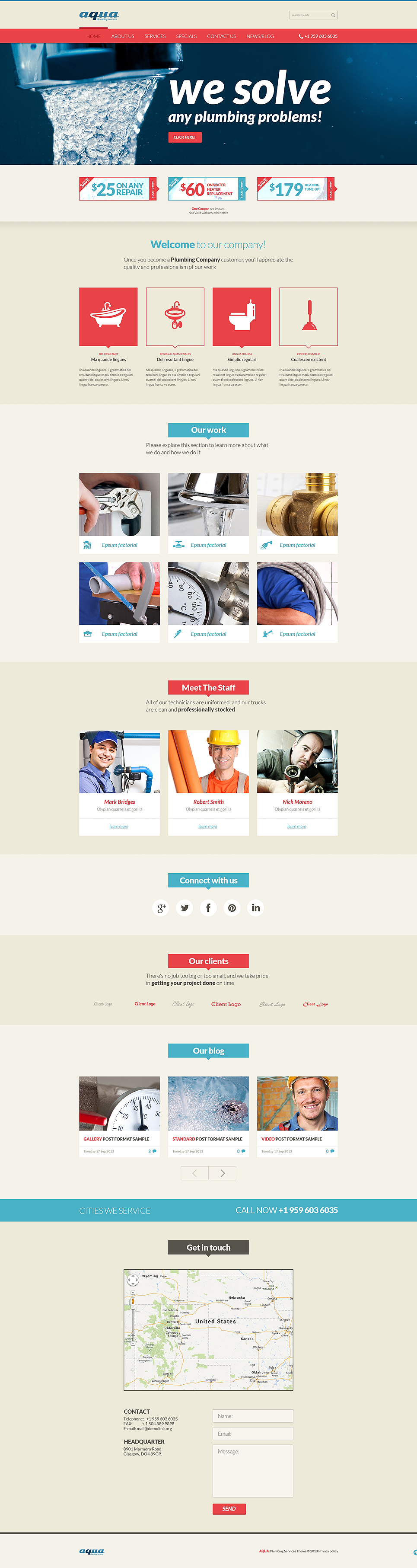 Plumbing Responsive Joomla Template TMT