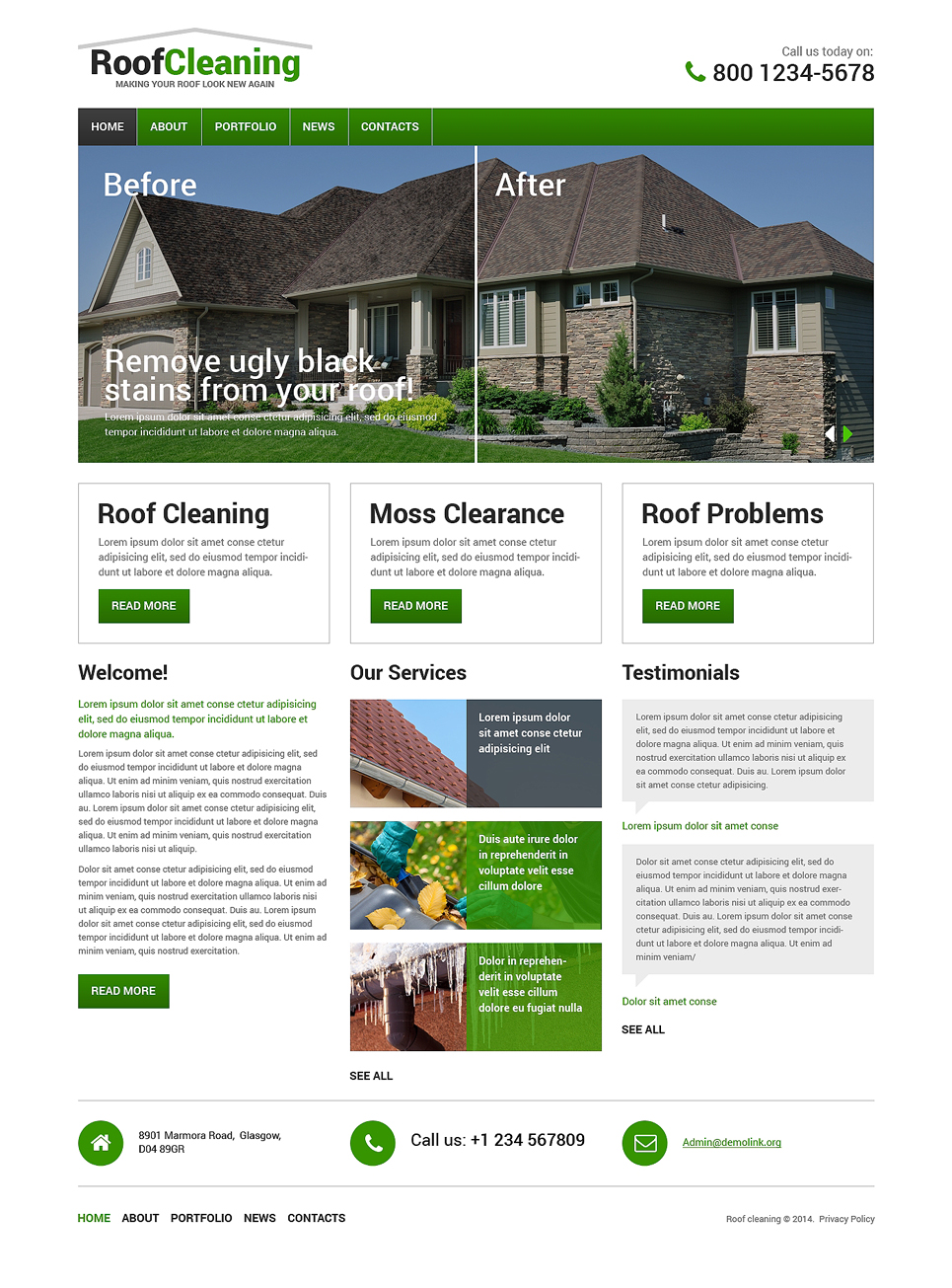 Roofing Company Drupal Template TMT
