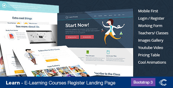 Learn - Education Classes Landing Page
 TFx