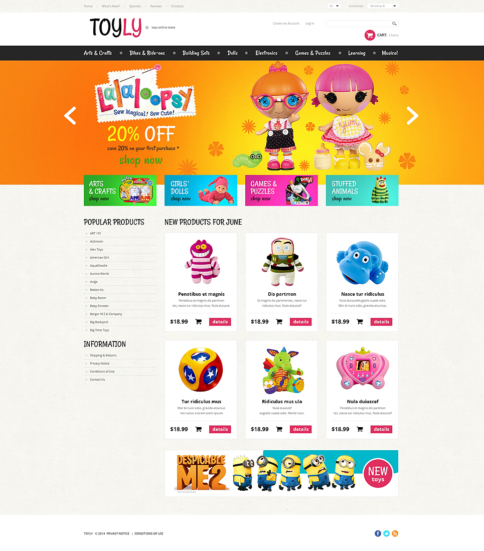 Toy Store OsCommerce Template TMT