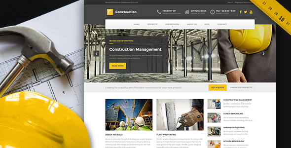 Construction - WP Theme For Construction Business
 TFx