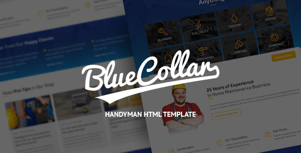 Blue Collar - Handyman HTML Template
 TFx