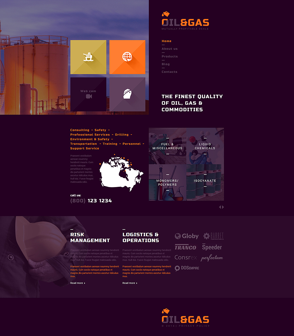 Gas and Oil Trading Joomla Template TMT