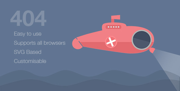 Submarine - SVG Animated 404 Page
 TFx