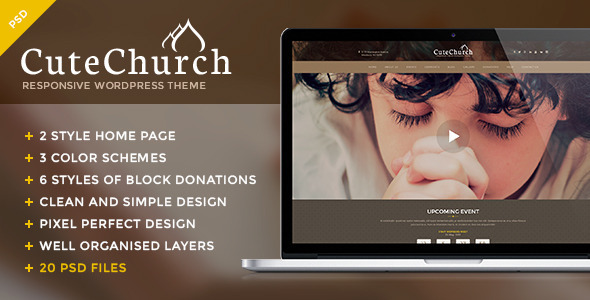CuteChurch — Religion PSD Theme
           TFx