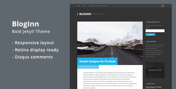 BlogInn - Bold Theme for Jekyll
           TFx