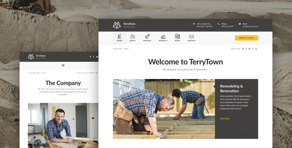 Terrytown - Construction & Renovation WordPress Theme
           TFx