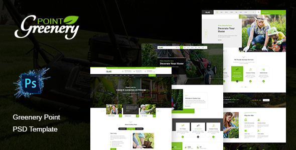 Greenery Point - Lawn, Landscaping & Gardening PSD Template
       TFx Oswin Balam