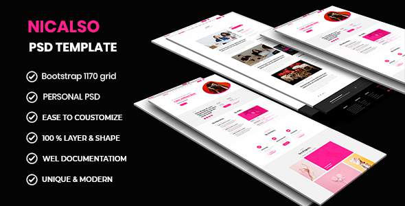 Nicalso | Personal Portfolio PSD Template
       TFx Scott Chesley