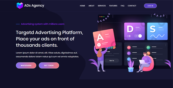 AdsZone - Marketing Agency & Advertising Business Platform Template
       TFx Jon Paxton