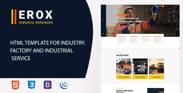 Erox - Industry, Industrial, Factory and Engineering HTML Template
       TFx Daniel Katsu