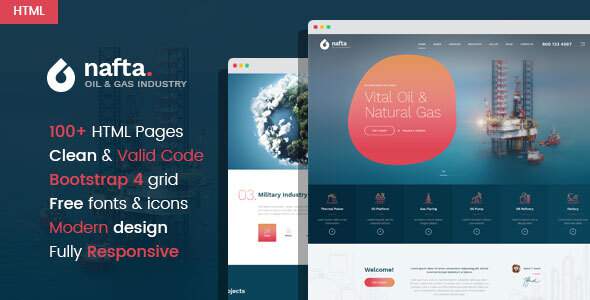 Nafta - Oil & Gas Industry HTML Template
       TFx Ritchie Jusuf