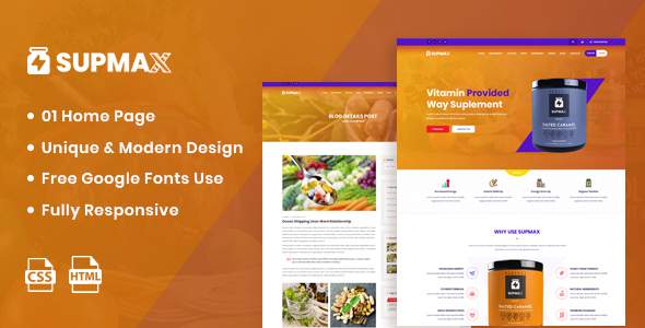 Supmax - Health Supplement Landing Page TFx