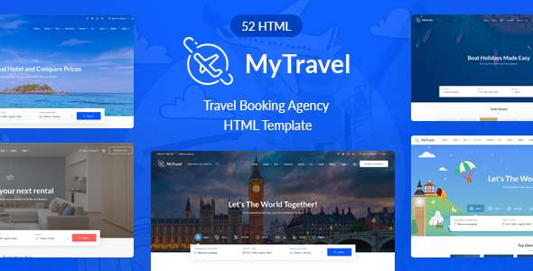 MyTravel - Hotels Flights amp Vacations HTML Template TFx