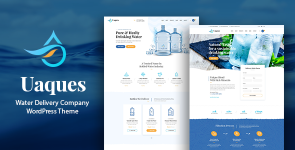 Uaques - Drinking Water Delivery WordPress Theme TFx