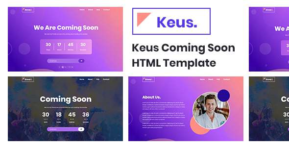 Keus - Creative Coming Soon HTML5 Template TFx 