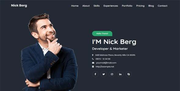 Nick Berg - Personal Portfolio Template TFx 