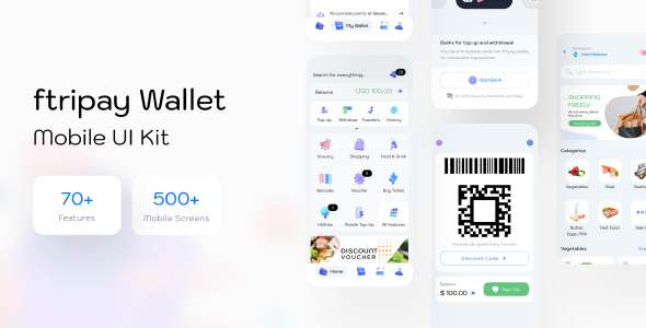 ftripay - Digital Wallet Mobile Ui Kit TFx