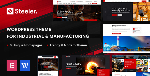 Steeler - Industrial amp Manufacturing WordPress Theme TFx