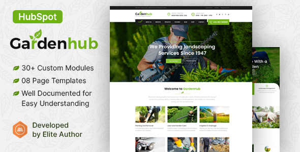 Garden HUB - Lawn amp Landscaping HubSpot Theme TFx