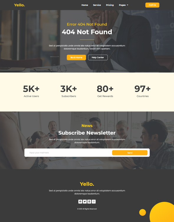 Yello - Digital Agency Elementor Template Kit TFx