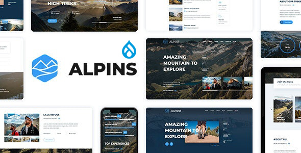 Alpins - Mountain And Hiking Drupal 9 Theme TFx 
