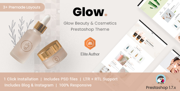 Glow - Beauty amp Cosmetics Prestashop Theme TFx 