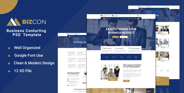 Bizcon - Business Consulting XD Template TFx