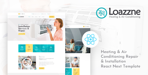 Loazzne - React Next Heating amp Air Conditioning Services Template TFx