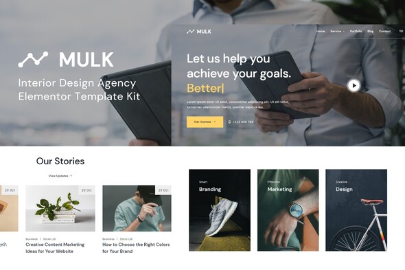Mulk - Digital Agency Elementor Template Kit TFx