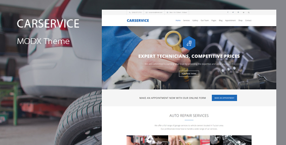 Car Service - Auto Mechanic amp Car Repair MODX Theme TFx