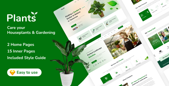 Plantstore  Gardening and Landscaping sketch Template TFx