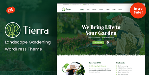 Tierra - Landscape Gardening WordPress Theme TFx