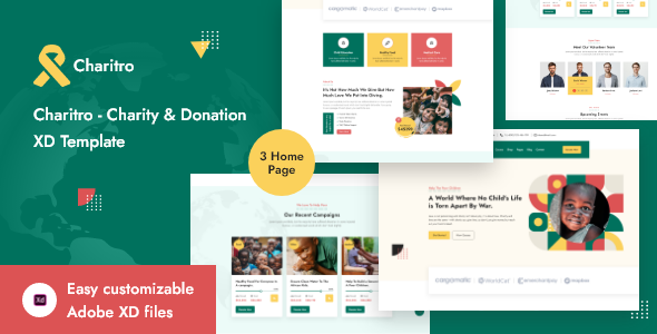 Charitro - Charity amp Donation XD Template TFx