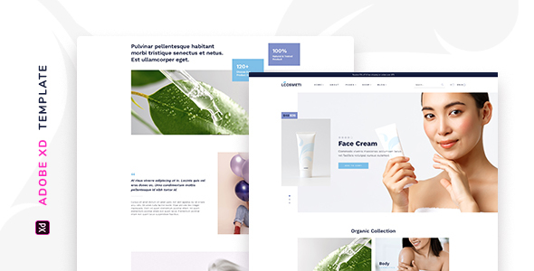 L39cosmeti  eCommerce Beauty Shop Template for XD TFx 