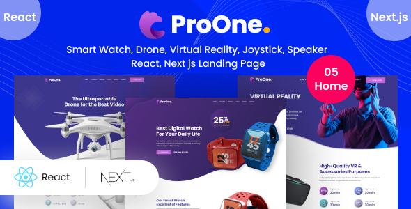 ProOne – Product Landing React Next JS Template TFx