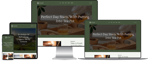 Greenie - Organic Tea amp Coffee Store Shopify Theme TFx 