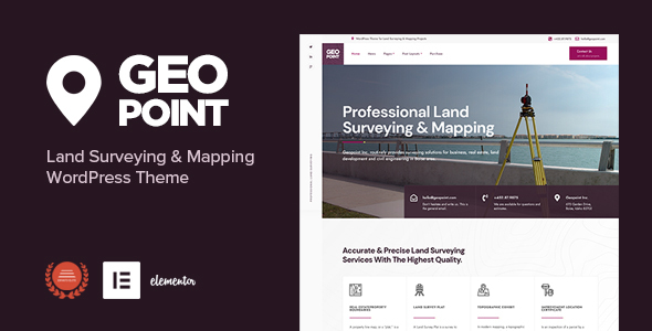 Geopoint - Land Surveying amp Mapping WP Theme TFx