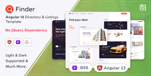 Finder – Angular 13 Directory amp Listings Template TFx