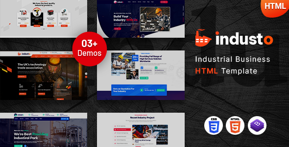 Industo - Industrial Industry amp Factory Template TFx