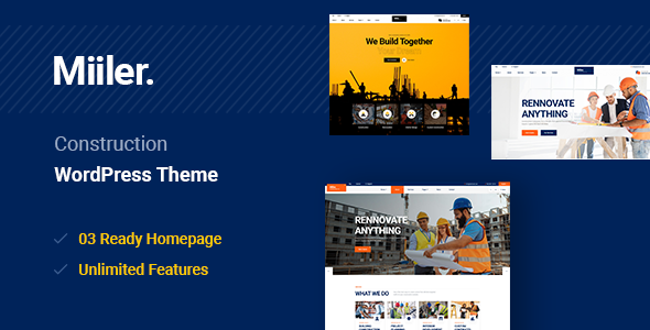 Miiler - Construction WordPress Theme TFx