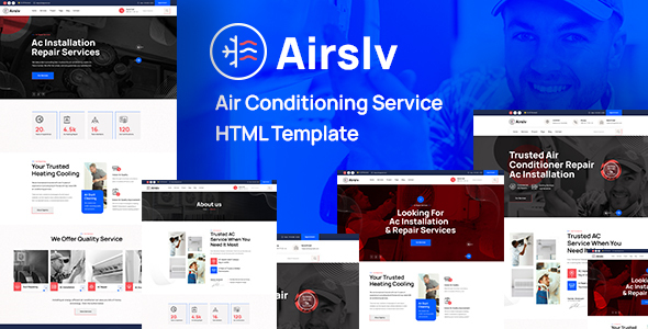Airslv - Heating amp Air Conditioning Services HTML Template TFx