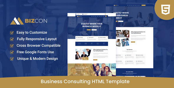 Bizcon - Business Consulting HTML Template TFx
