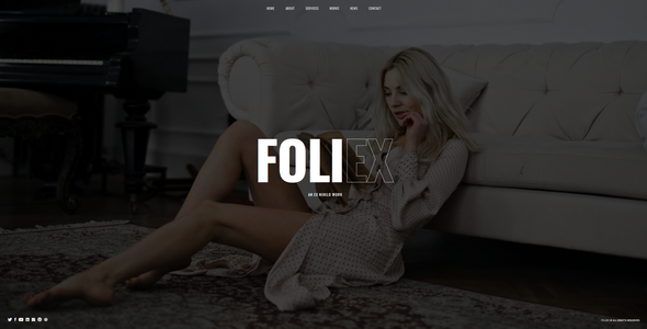 Foliex - One Page Portfolio WordPress Theme TFx