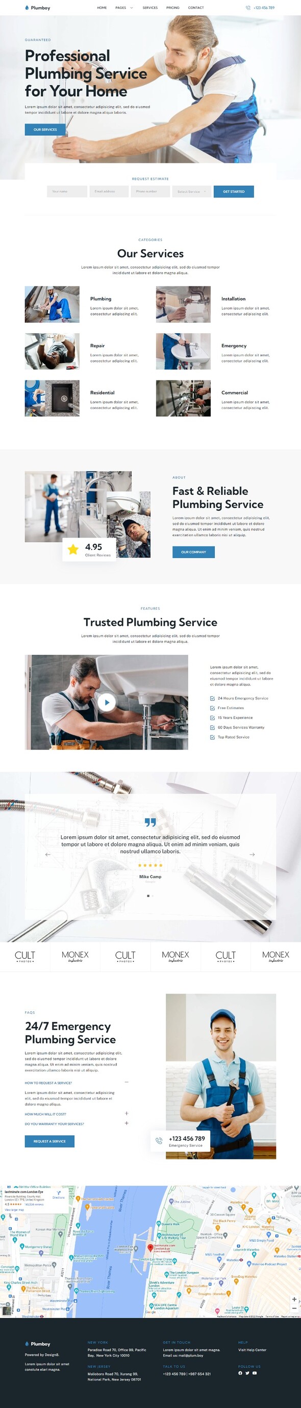 Plumboy - Plumbing Services Elementor Template Kit TFx