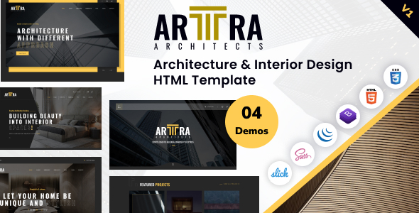 Artra – Architecture amp Interior Design HTML Template TFx