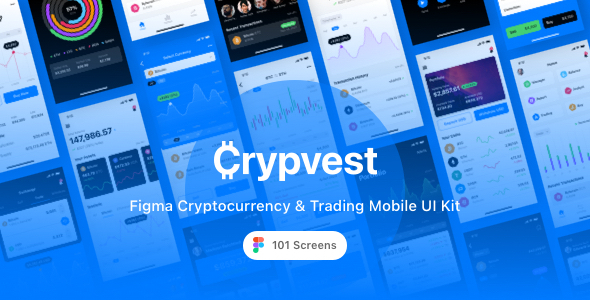 Crypvest - Figma Cryptocurrency amp Trading Mobile UI Kit TFx