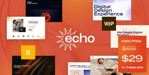Echo - Digital Marketing amp Creative Agency WordPress Theme TFx