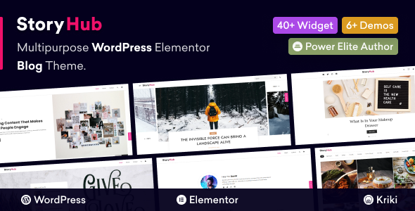 StoryHub - Multipurpose WordPress Elementor Blog Theme TFx
