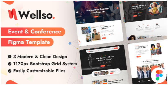 Wellso - Event amp Conference Figma Template TFx